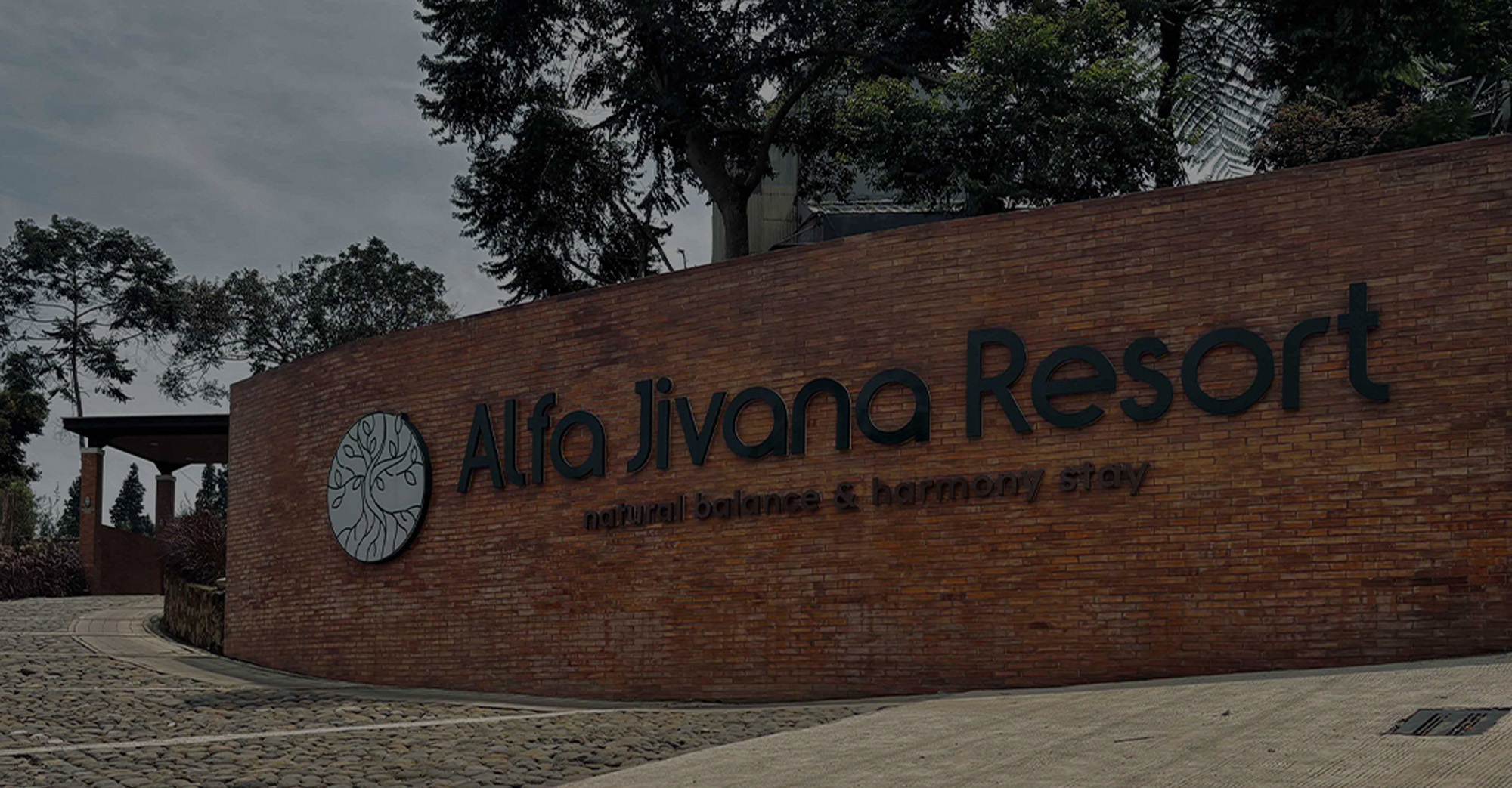 Signage for Alfa Jivana Resort